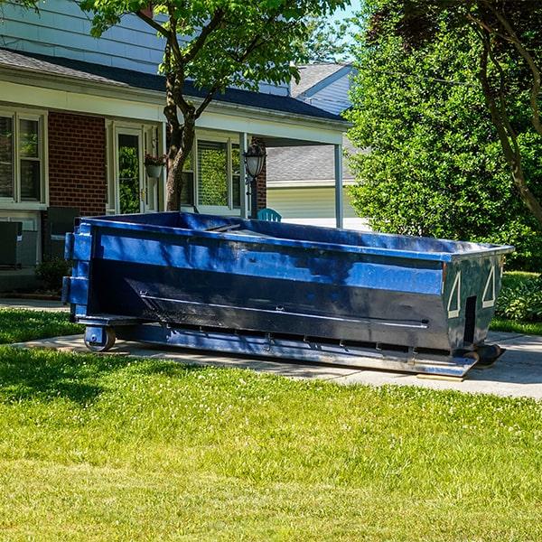 the waste in a residential dumpster is taken to a land fill or recycling center for disposal or processing